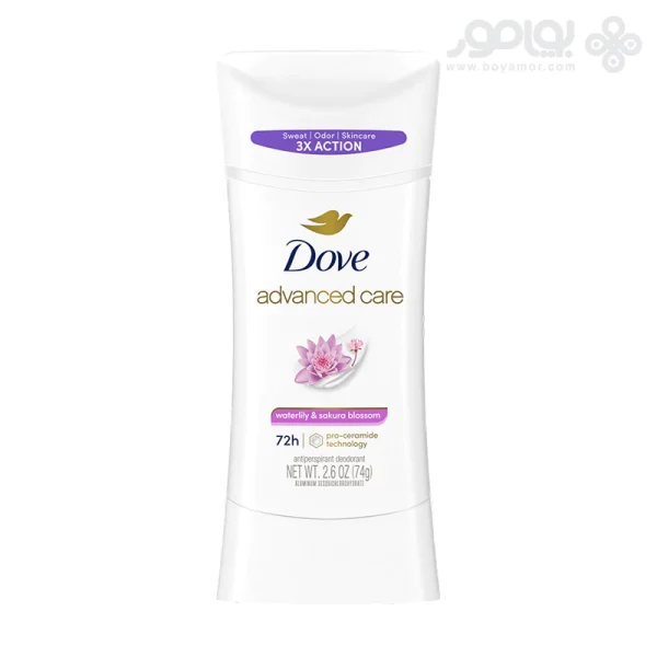 استیک دئودورانت داو ADVANCED CARE رایحه WATERLILY & SAKURA BLOSSOM