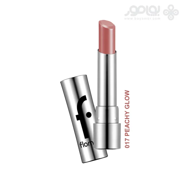رژ لب جامد فلورمار مدل SHEER UP رنگ PEACHY GLOW شماره 017