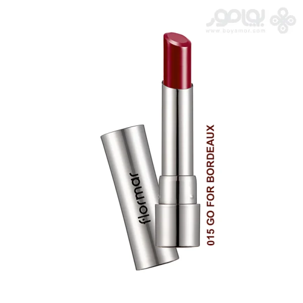 رژ لب جامد فلورمار مدل SHEER UP رنگ GO FOR BORDEAUX شماره 015