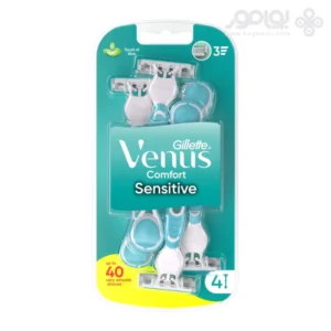 خودتراش ژیلت ونوس 3 تیغ سری COMFORT SENSITIVE بسته 4 عددی