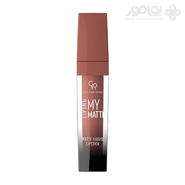 رژ لب مایع مات گلدن رز مدل LIPING MY MATTE شماره 23