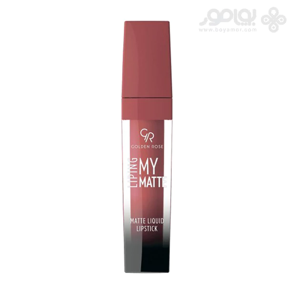 رژ لب مایع مات گلدن رز مدل LIPING MY MATTE شماره 24