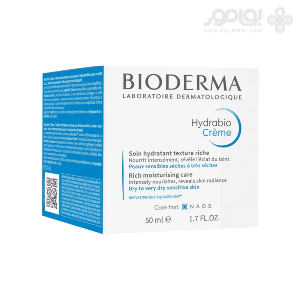 کرم مرطوب کننده بایودرما HYDRABIO مناسب پوست خشک حجم 50 میل
