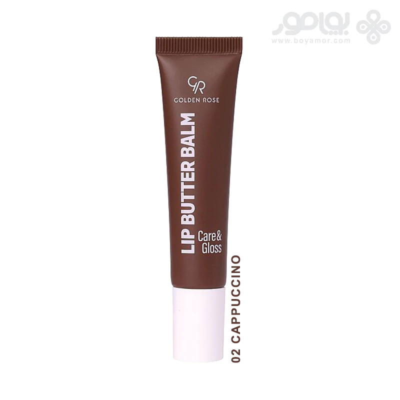 بالم لب تیوبی گلدن رز CARE & GLOSS شماره 02 رنگ CAPPUCCINO