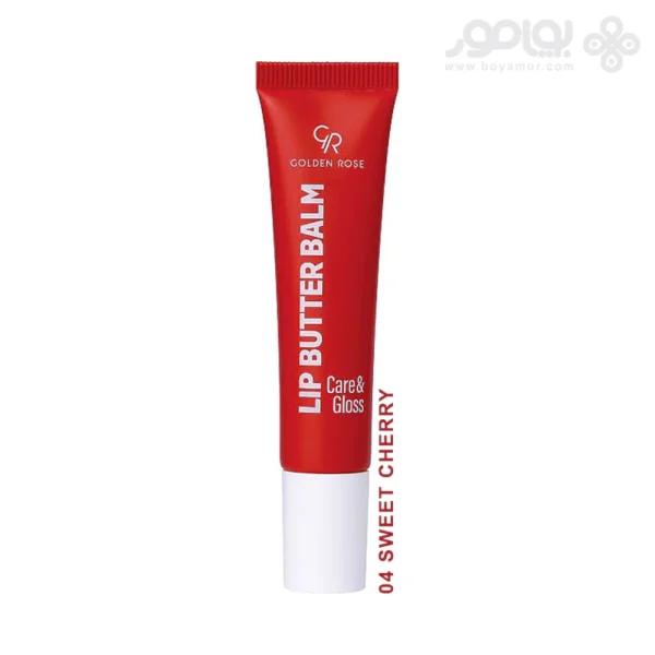 بالم لب تیوبی گلدن رز CARE & GLOSS شماره 04 رنگ SWEET CHERRY