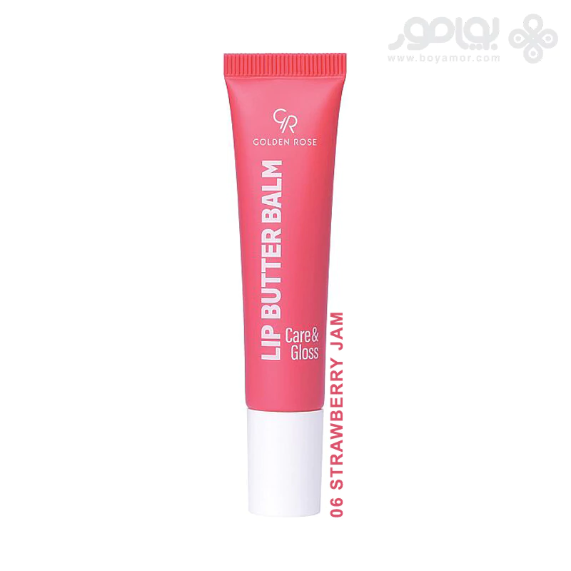 بالم لب تیوبی گلدن رز CARE & GLOSS شماره 06 رنگ STRAWBERRY JAM