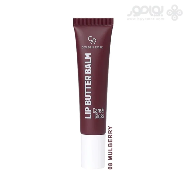 بالم لب تیوبی گلدن رز CARE & GLOSS شماره 08 رنگ MULBERRY