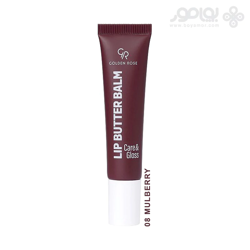 بالم لب تیوبی گلدن رز CARE & GLOSS شماره 08 رنگ MULBERRY