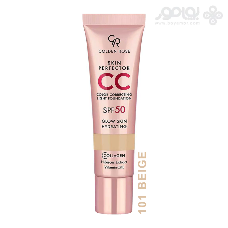 سی سی کرم گلدن رز شماره 101 رنگ BEIGE حجم 30 میل