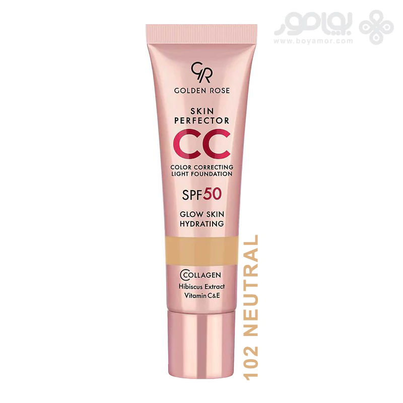 سی سی کرم گلدن رز شماره 102 رنگ NEUTRAL حجم 30 میل