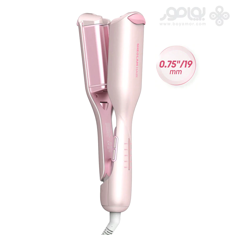 دستگاه فر ساحلی شیگلم BEACH BABE سایز 19 میل رنگ BABY PINK