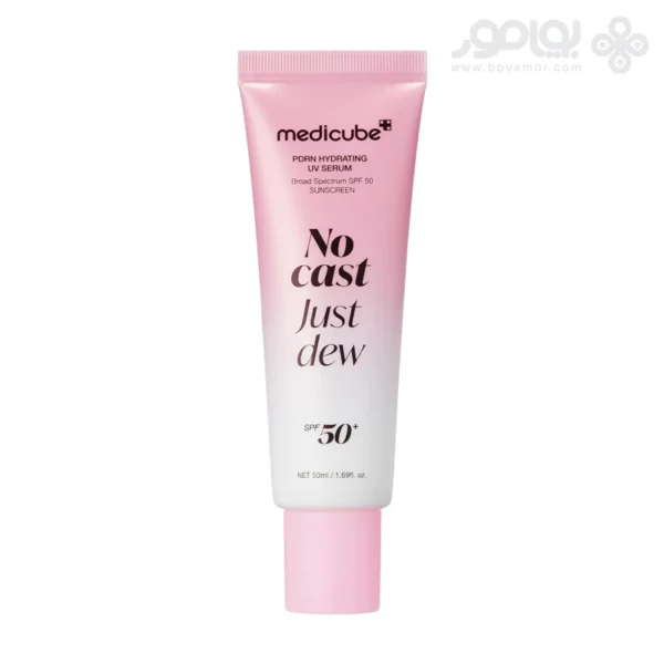 سرم ضد آفتاب آبرسان PDRN مدی کیوب NO CAST JUST DEW حاوی +SPF50