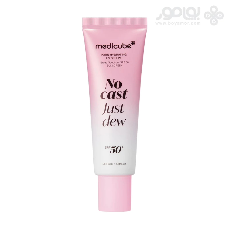 سرم ضد آفتاب آبرسان PDRN مدی کیوب NO CAST JUST DEW حاوی +SPF50