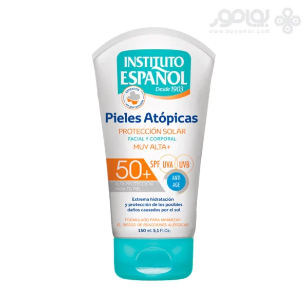 ضدآفتاب پوست آتوپیک و حساس اسپانول +SPF50 مناسب صورت و بدن