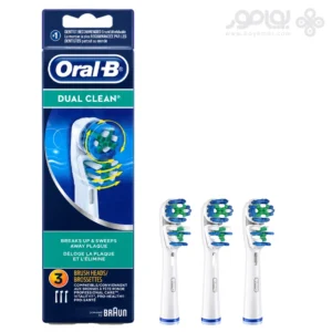 یدک مسواک برقی اورال بی مدل DUAL CLEAN بسته 3 تایی