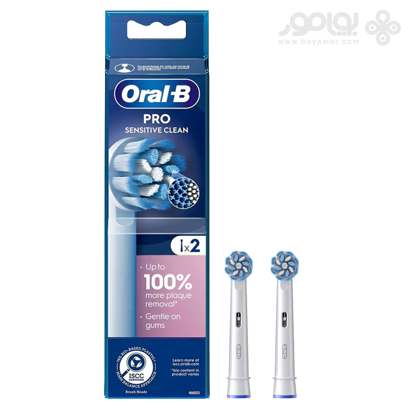 یدک مسواک برقی اورال بی مدل PRO SENSITIVE CLEAN بسته 2 عددی