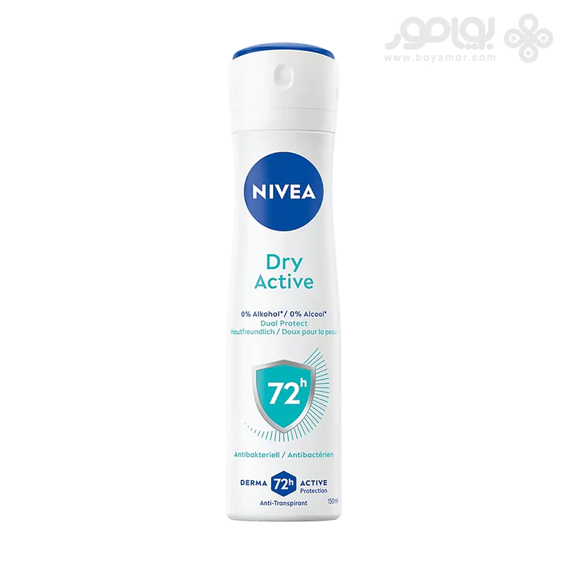 اسپری دئودورانت زنانه نیوا DRY ACTIVE حجم 150 میل