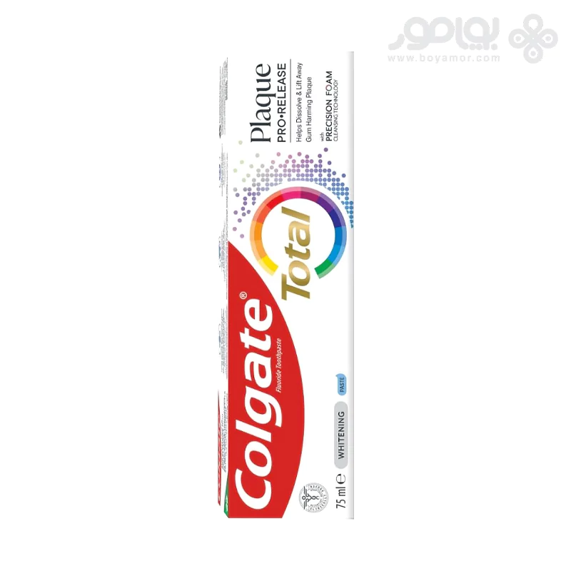 خمیر دندان سفید کننده و آنتی پلاک کلگیت توتال PRO RELEASE حجم 75 میل