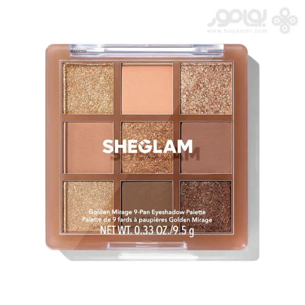 پالت سایه 9 رنگ شیگلم مدل GOLDEN MIRAGE