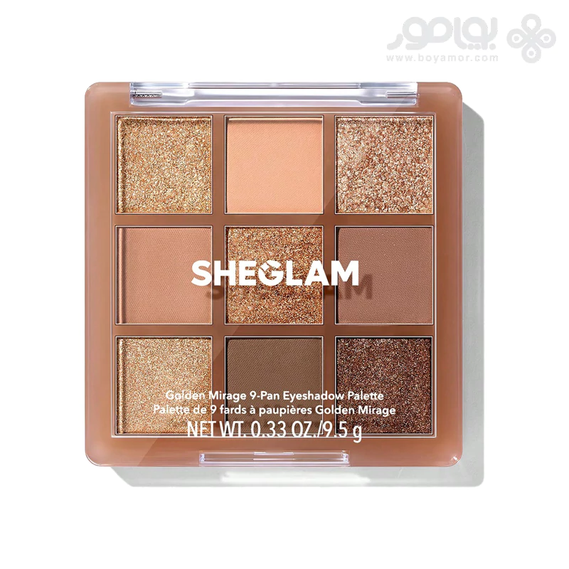 پالت سایه 9 رنگ شیگلم مدل GOLDEN MIRAGE